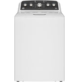 GE  4.5 cu. ft. Capacity Washer with Stainless Steel Basket, Cold Plus and Wash Boost - White w/ Black Matte Backsplash (GTW485ASWWB)