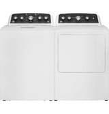 GE  4.5 cu. ft. Capacity Washer with Stainless Steel Basket, Cold Plus and Wash Boost - White w/ Black Matte Backsplash (GTW485ASWWB)