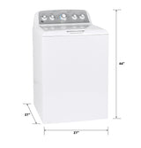 GE  4.6 cu. ft. Capacity Washer with Stainless Steel Basket - White on White with Silver Backsplash (GTW500ASNWS)