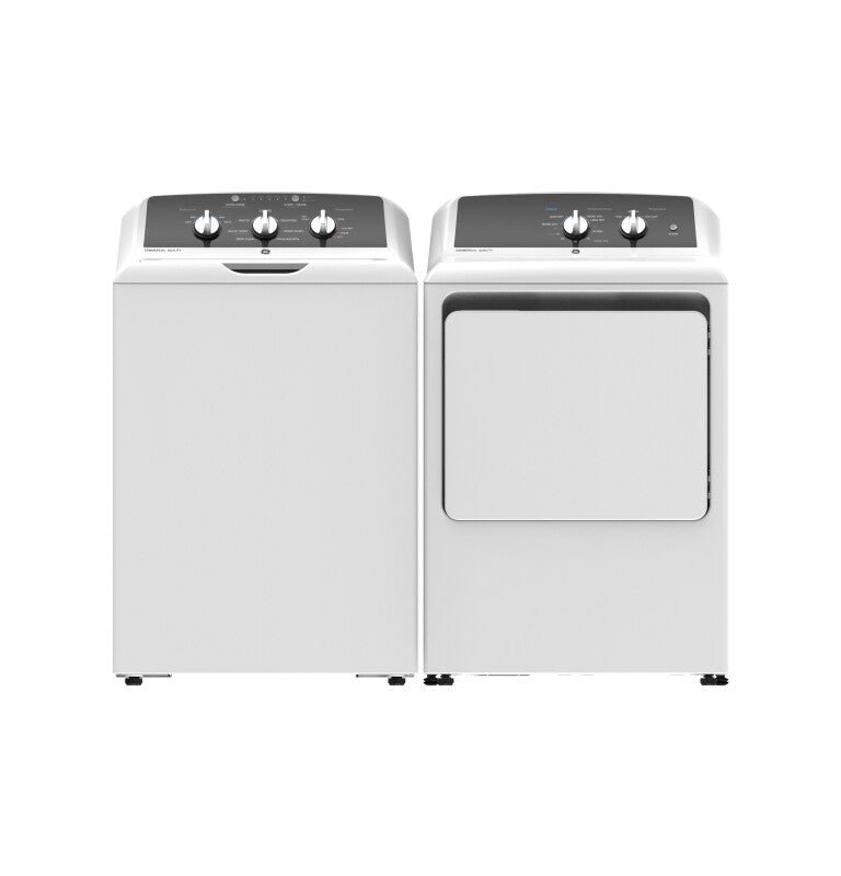 GE  4.3 cu. ft. Capacity Washer with Stainless Steel Basket,5-yr Limited Warranty - White with Black Stainless Backsplash (GTW525ACWWB)
