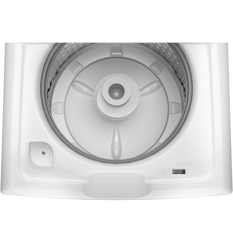 GE  4.3 cu. ft. Capacity Washer with Stainless Steel Basket,5-yr Limited Warranty - White with Black Stainless Backsplash (GTW525ACWWB)