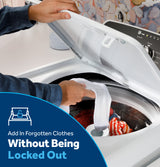 GE  4.3 cu. ft. Capacity Washer with Stainless Steel Basket,5-yr Limited Warranty - White with Black Stainless Backsplash (GTW525ACWWB)