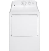 GE  6.2 cu. ft. Capacity Gas Dryer with Up To 120 ft. Venting and Shallow Depth - White (GTX22GASKWW)