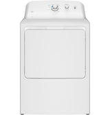 GE  6.2 cu. ft. Capacity Electric Dryer with Up To 120 ft. Venting and Shallow Depth - White (GTX33EASKWW)