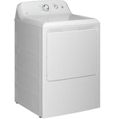 GE  6.2 cu. ft. Capacity Electric Dryer with Up To 120 ft. Venting and Shallow Depth - White (GTX33EASKWW)