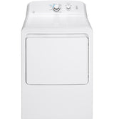 GE  6.2 cu. ft. Capacity Gas Dryer with Up To 120 ft. Venting and Shallow Depth - White (GTX33GASKWW)