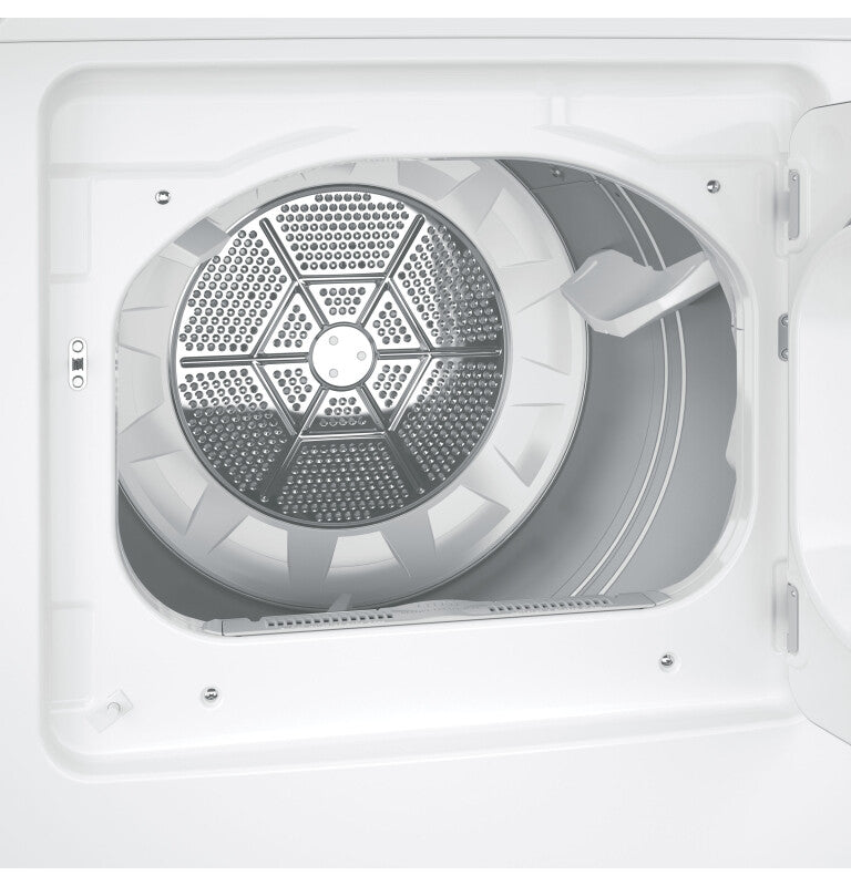 GE  6.2 cu. ft. Capacity Gas Dryer with Up To 120 ft. Venting and Shallow Depth - White (GTX33GASKWW)