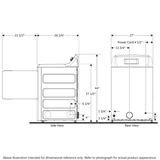 GE  6.2 cu. ft. Capacity Gas Dryer with Up To 120 ft. Venting and Shallow Depth - White (GTX33GASKWW)