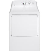 GE 6.2 cu. ft. Capacity Gas Dryer with Up To 120 ft. Venting and Shallow Depth - White (GTX33GASKWW)