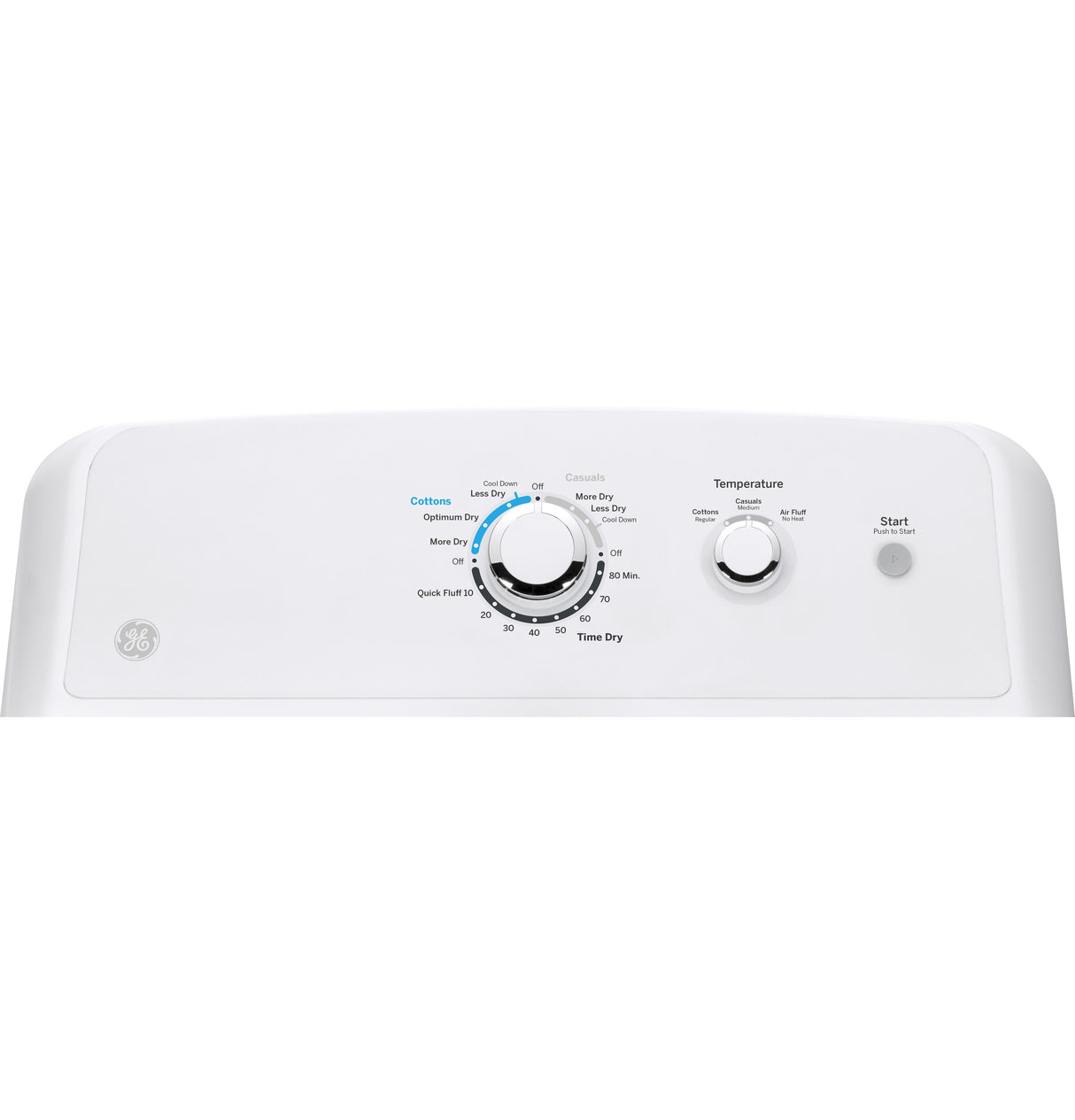 GE 6.2 cu. ft. Capacity Gas Dryer with Up To 120 ft. Venting and Shallow Depth - White (GTX33GASKWW)