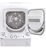 GE Unitized Spacemaker 2.3 cu. ft. Capacity Washer with Stainless Steel Basket and 4.4 cu. ft. Capacity Electric Dryer - White (GUD24ESSMWW)