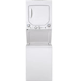 GE Unitized Spacemaker 2.3 cu. ft. Capacity Washer with Stainless Steel Basket and 4.4 cu. ft. Capacity Electric Dryer - White (GUD24ESSMWW)