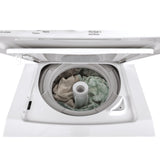 GE  Unitized Spacemaker 2.3 cu. ft. Capacity Washer with Stainless Steel Basket and 4.4 cu. ft. Capacity Gas Dryer - White on White (GUD24GSSMWW)