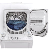 GE Unitized Spacemaker 2.3 cu. ft. Capacity Washer with Stainless Steel Basket and 4.4 cu. ft. Capacity Gas Dryer - White (GUD24GSSMWW)