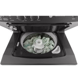 GE Unitized Spacemaker 3.8 cu. ft. Capacity Washer with Stainless Steel Basket and 5.9 cu. ft. Capacity Gas Dryer - Diamond Gray (GUD27GSPMDG)