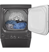 GE  Unitized Spacemaker 3.8 cu. ft. Capacity Washer with Stainless Steel Basket and 5.9 cu. ft. Capacity Gas Dryer - Diamond Gray (GUD27GSPMDG)
