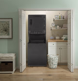 GE Unitized Spacemaker 3.8 cu. ft. Capacity Washer with Stainless Steel Basket and 5.9 cu. ft. Capacity Gas Dryer - Diamond Gray (GUD27GSPMDG)