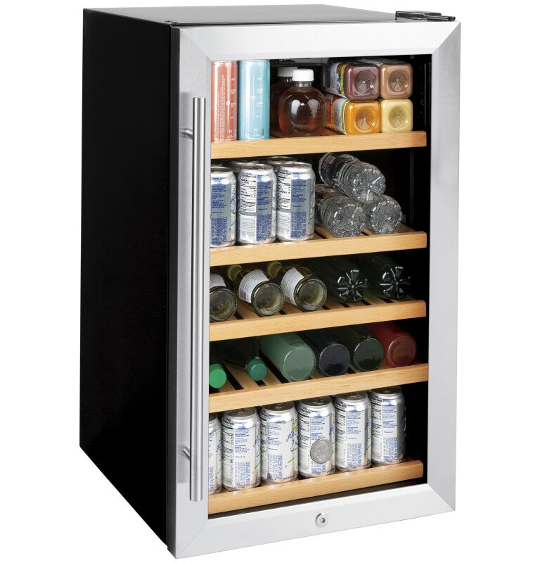 GE  Wine Center and Beverage Center - Stainless with Black Case (GVS04BQNSS)