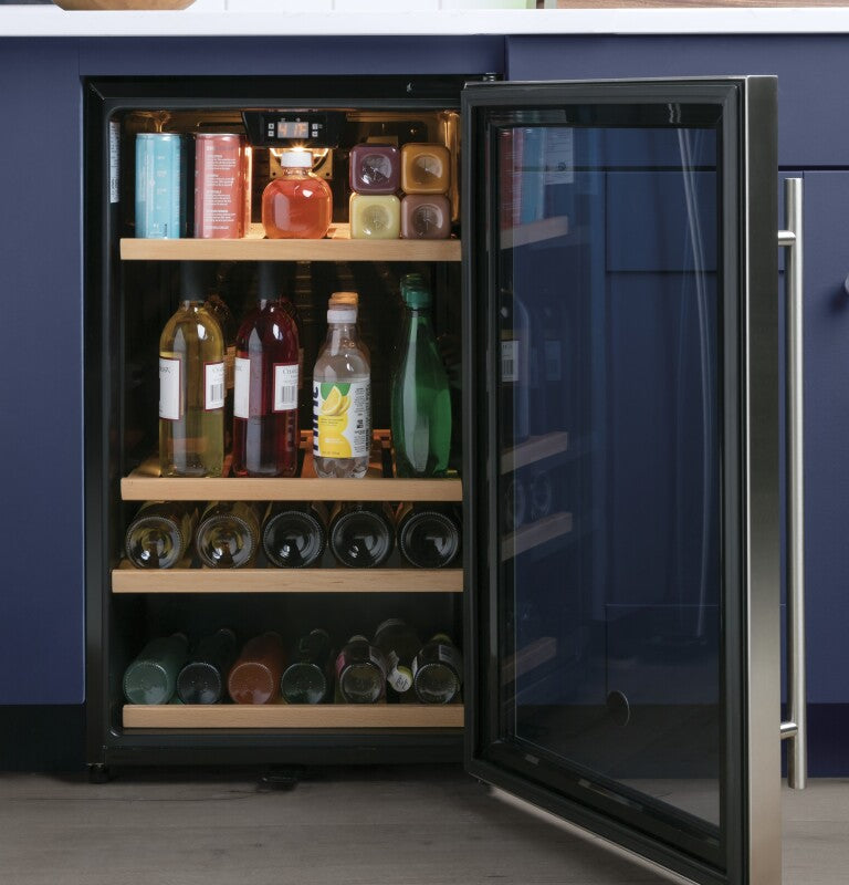 GE  Wine Center and Beverage Center - Stainless with Black Case (GVS04BQNSS)