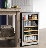GE  Wine Center and Beverage Center - Stainless with Black Case (GVS04BQNSS)