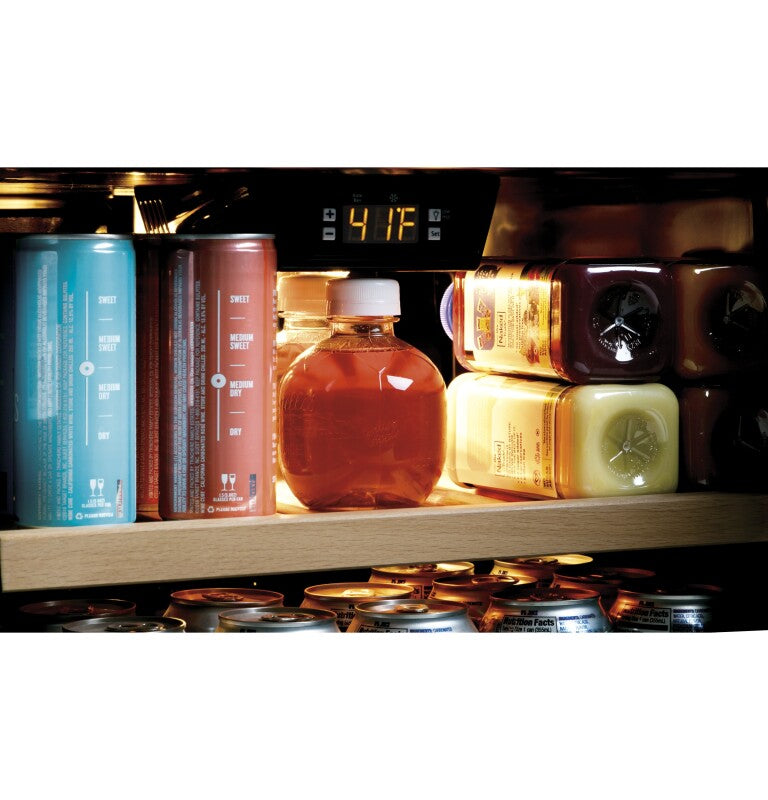 GE  Wine Center and Beverage Center - Stainless with Black Case (GVS04BQNSS)