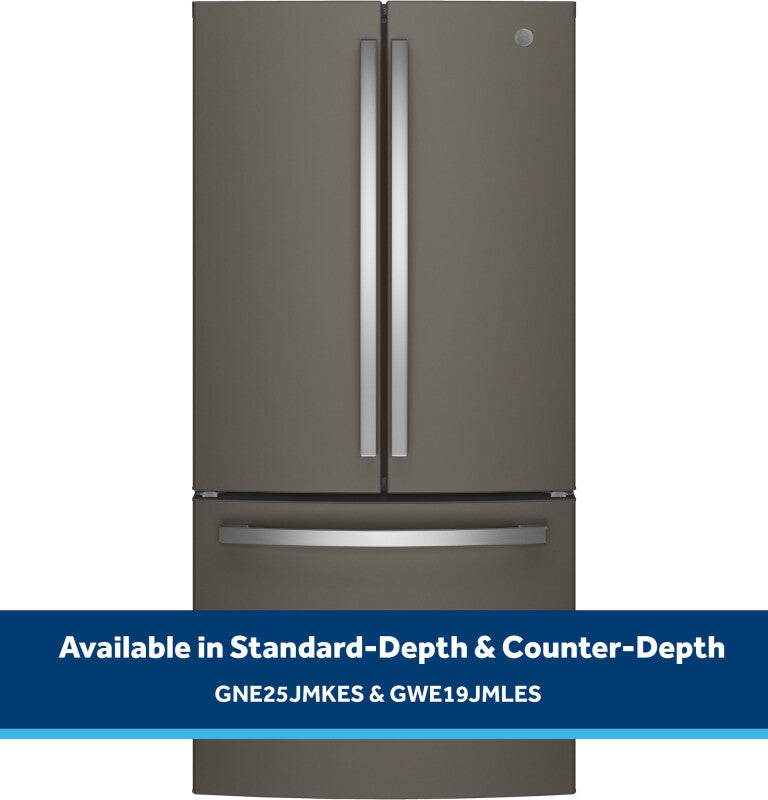 GE 18.6 Cu. Ft. Counter-Depth French-Door Refrigerator - Slate (GWE19JMLES)