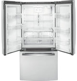 GE ENERGY STAR 18.6 Cu. Ft. Counter-Depth French-Door Refrigerator - Gray (GWE19JYLFS)