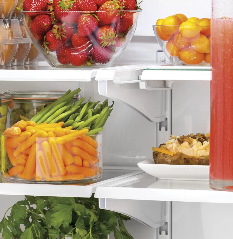 GE ENERGY STAR 18.6 Cu. Ft. Counter-Depth French-Door Refrigerator - Gray (GWE19JYLFS)