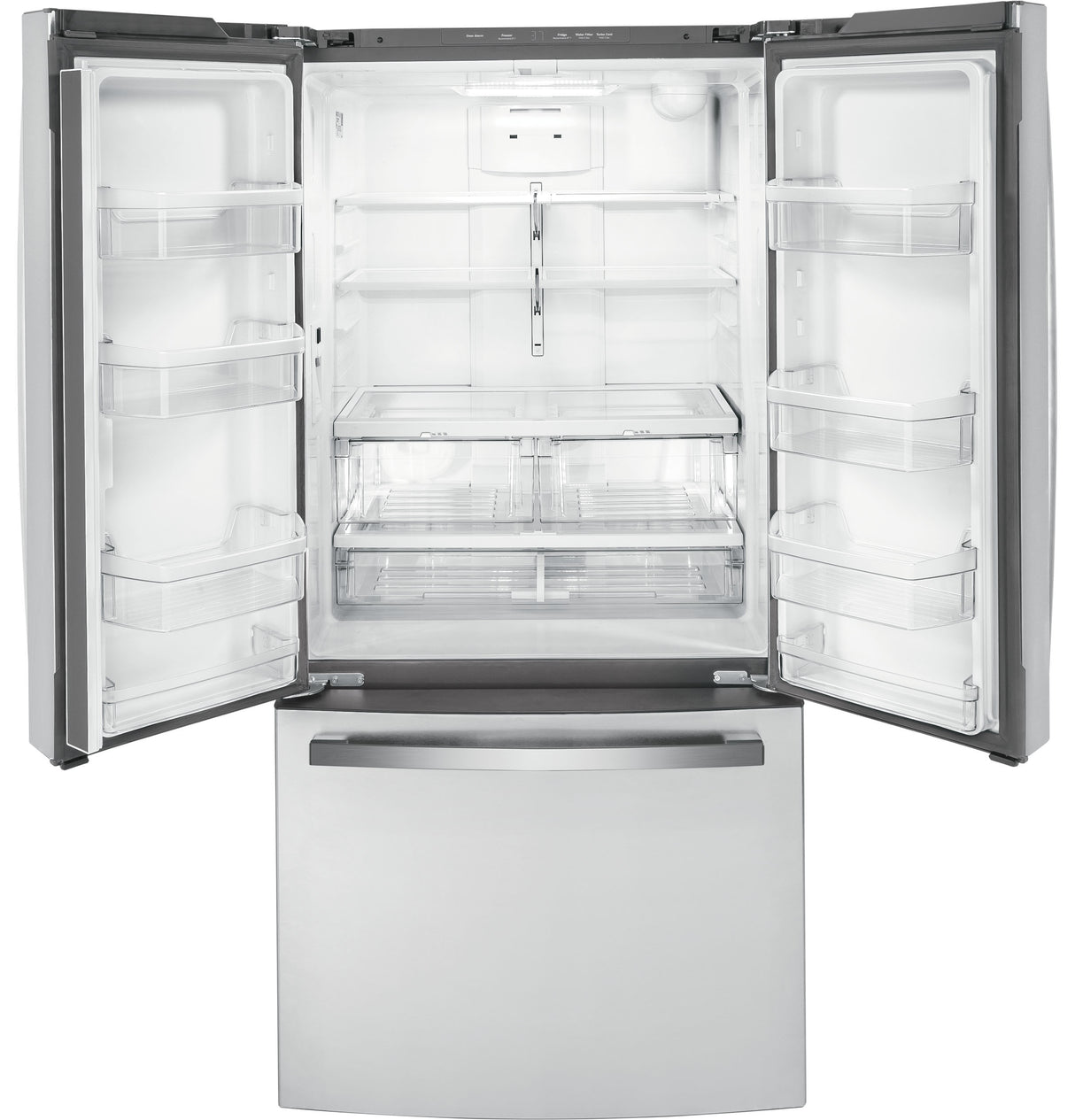 GE  18.6 Cu. Ft. Counter-Depth French-Door Refrigerator - Fingerprint Resistant Stainless Steel (GWE19JYLFS)