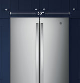 GE  18.6 Cu. Ft. Counter-Depth French-Door Refrigerator - Fingerprint Resistant Stainless Steel (GWE19JYLFS)