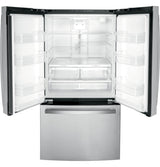 GE 21.9 Cu. Ft. Fingerprint Resistant Counter-Depth French-Door Refrigerator - Gray (GWE22JYMFS)