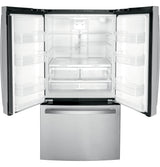 GE  21.9 Cu. Ft. Fingerprint Resistant Counter-Depth French-Door Refrigerator - Fingerprint Resistant Stainless Steel (GWE22JYMFS)
