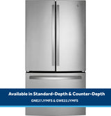 GE 21.9 Cu. Ft. Fingerprint Resistant Counter-Depth French-Door Refrigerator - Stainless Steel (GWE22JYMFS)