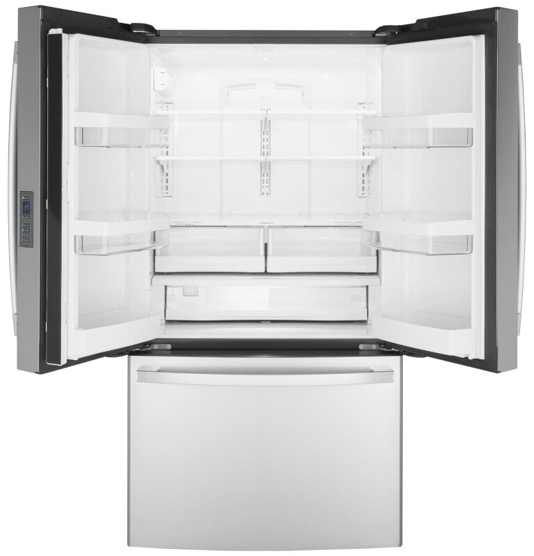 GE 23.1 Cu. Ft. Counter-Depth Fingerprint Resistant French-Door Refrigerator - Gray (GWE23GYNFS)