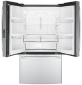 GE 23.1 Cu. Ft. Counter-Depth Fingerprint Resistant French-Door Refrigerator - Gray (GWE23GYNFS)