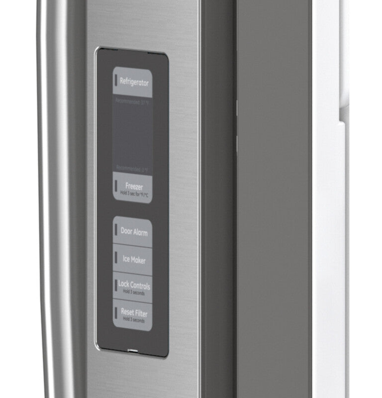 GE 23.1 Cu. Ft. Counter-Depth Fingerprint Resistant French-Door Refrigerator - Stainless Steel (GWE23GYNFS)