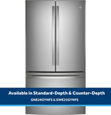 GE 23.1 Cu. Ft. Counter-Depth Fingerprint Resistant French-Door Refrigerator - Gray (GWE23GYNFS)
