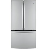 GE  23.1 Cu. Ft. Counter-Depth Fingerprint Resistant French-Door Refrigerator - Fingerprint Resistant Stainless Steel (GWE23GYNFS)