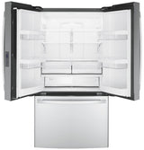 GE  23.1 Cu. Ft. Counter-Depth Fingerprint Resistant French-Door Refrigerator - Fingerprint Resistant Stainless Steel (GWE23GYNFS)