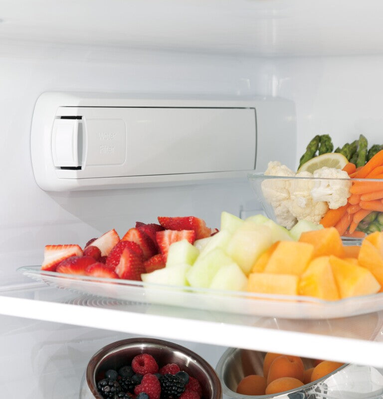 GE  23.1 Cu. Ft. Counter-Depth Fingerprint Resistant French-Door Refrigerator - Fingerprint Resistant Stainless Steel (GWE23GYNFS)