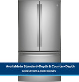 GE  23.1 Cu. Ft. Counter-Depth Fingerprint Resistant French-Door Refrigerator - Fingerprint Resistant Stainless Steel (GWE23GYNFS)