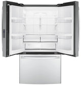 GE 23.1 Cu. Ft. Counter-Depth Fingerprint Resistant French-Door Refrigerator - Gray (GWE23GYNFS)