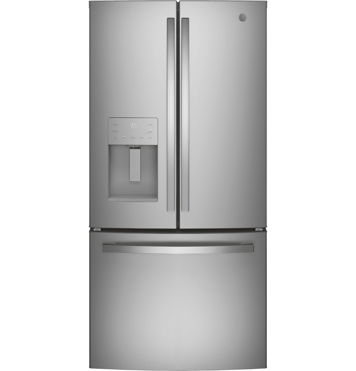 GE  17.5 Cu. Ft. Counter-Depth French-Door Refrigerator - Fingerprint Resistant Stainless Steel (GYE18JYLFS)