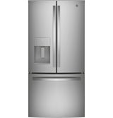 GE  17.5 Cu. Ft. Counter-Depth French-Door Refrigerator - Fingerprint Resistant Stainless Steel (GYE18JYLFS)