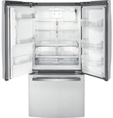 GE  17.5 Cu. Ft. Counter-Depth French-Door Refrigerator - Fingerprint Resistant Stainless Steel (GYE18JYLFS)