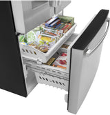 GE  17.5 Cu. Ft. Counter-Depth French-Door Refrigerator - Fingerprint Resistant Stainless Steel (GYE18JYLFS)