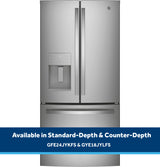 GE 17.5 Cu. Ft. Counter-Depth French-Door Refrigerator - Stainless Steel (GYE18JYLFS)