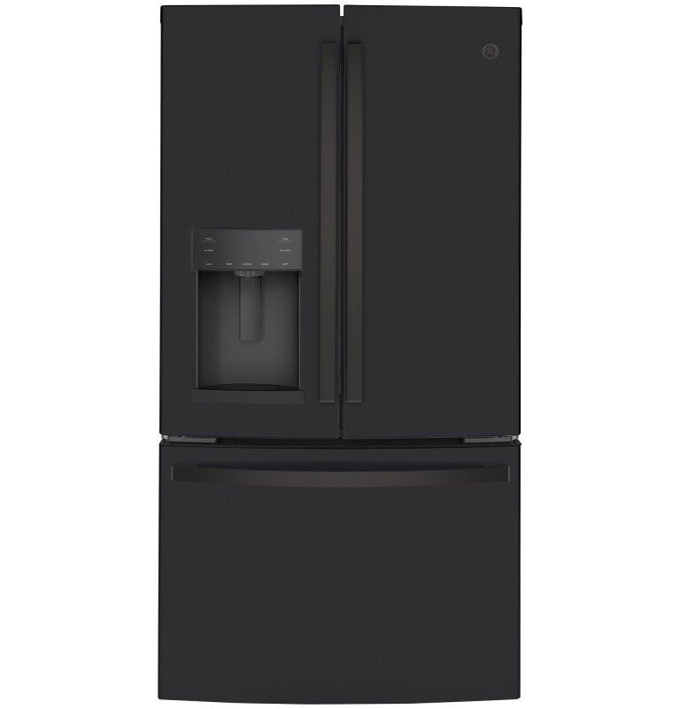 GE 22.1 Cu. Ft. Counter-Depth French-Door Refrigerator - Black (GYE22GENDS)