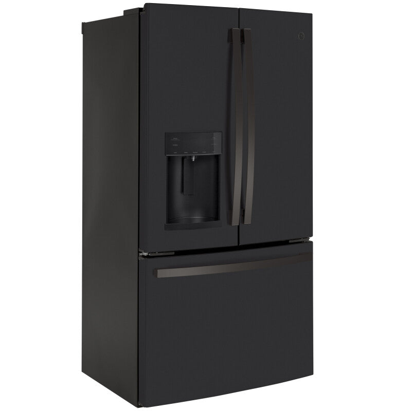 GE 22.1 Cu. Ft. Counter-Depth French-Door Refrigerator - Black (GYE22GENDS)