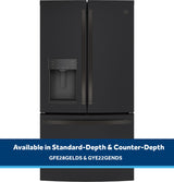 GE 22.1 Cu. Ft. Counter-Depth French-Door Refrigerator - Black (GYE22GENDS)